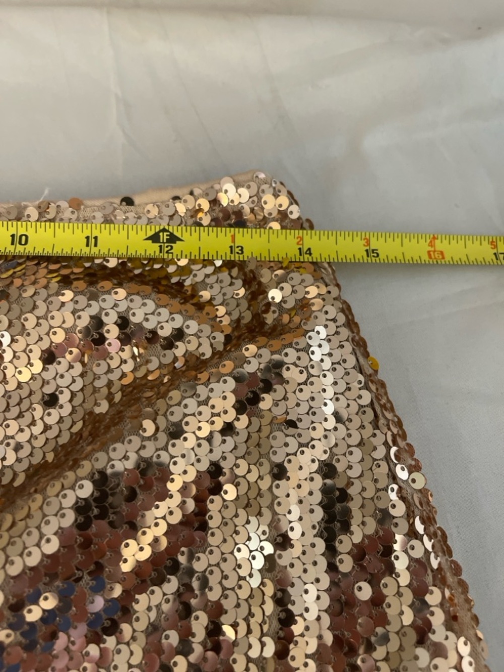 SHEIN Gold Sequin Midi Skirt Women’s Medium US 6 Sparkly Party Holiday Glam - Picture 5 of 11